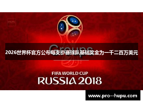 2026世界杯官方公布每支参赛球队基础奖金为一千二百万美元